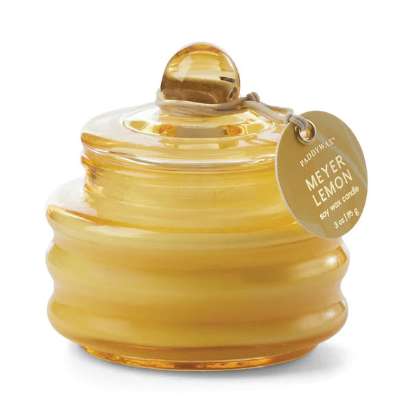 MG0320EU: Beam 3 oz./85g Glass Candle Yellow - Meyer Lemon