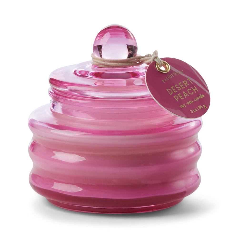 MG0322EU: Beam 3 oz./85g Glass Candle Fuchsia Pink - Desert Peach