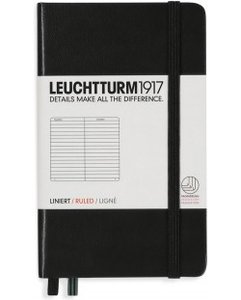 334821: Schwarz, Pocket (A6), 187 S., liniert Notizbücher Pocket (A6)