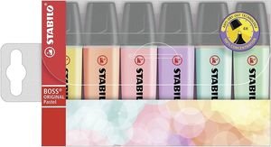 70/6-2: STABILO® BOSS® Pastel wallet 6 pcs