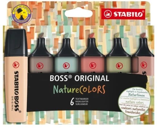 70/6-2-2: STABILO® BOSS® NatureCOLORS wallet 6 pcs