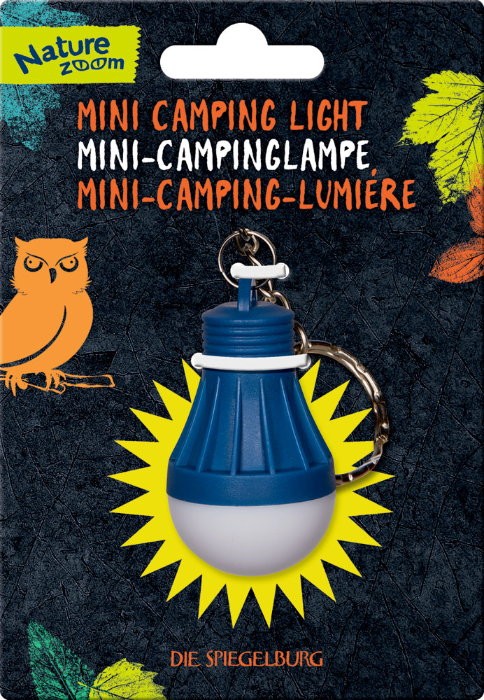 Mini-Campinglampe - Nature Zoom, sort.