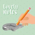 ADK0001: ADHESIVE NOTEPAD - LOVELY NOTES - KITTY