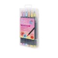 BUMA0002: SET OF 12 BRUSH MARKERS - BRUSH MARKERS - PASTEL COLOURS