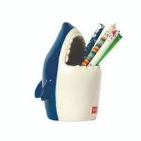 PHS0002: CERAMIC PEN HOLDER - DESK FRIENDS - SHARK