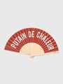 AHT2410164: éventail hand fan ''Putain de chaleur'' red pattern