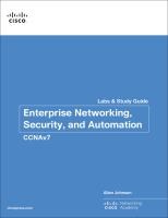 Enterprise Networking, Security, and Automation Labs and Study Guide (Ccnav7)