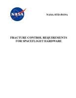 Fracture Control Requirements for Spaceflight Hardware: NASA-STD-5019a