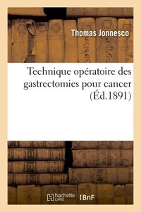 Technique operatoire des gastrectomies pour cancer