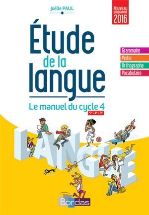 Etude de la langue cycle 4 2016 manuel eleve