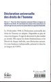 Declaration universelle des droits de l'homme