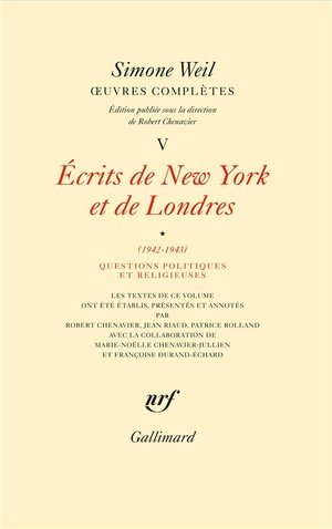 Oeuvres completes - vol05 - ecrits de new york et de londres (1942-1943) 1