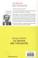 Le service des manuscrits