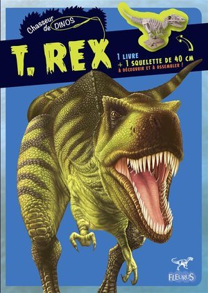 T rex - 1 livre + 1 squelette de 40 cm a decouvrir et a assembler