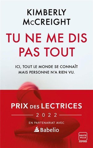 Tu ne me dis pas tout (prix des lectrices 2022)