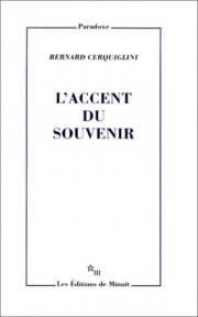 L'accent du souvenir