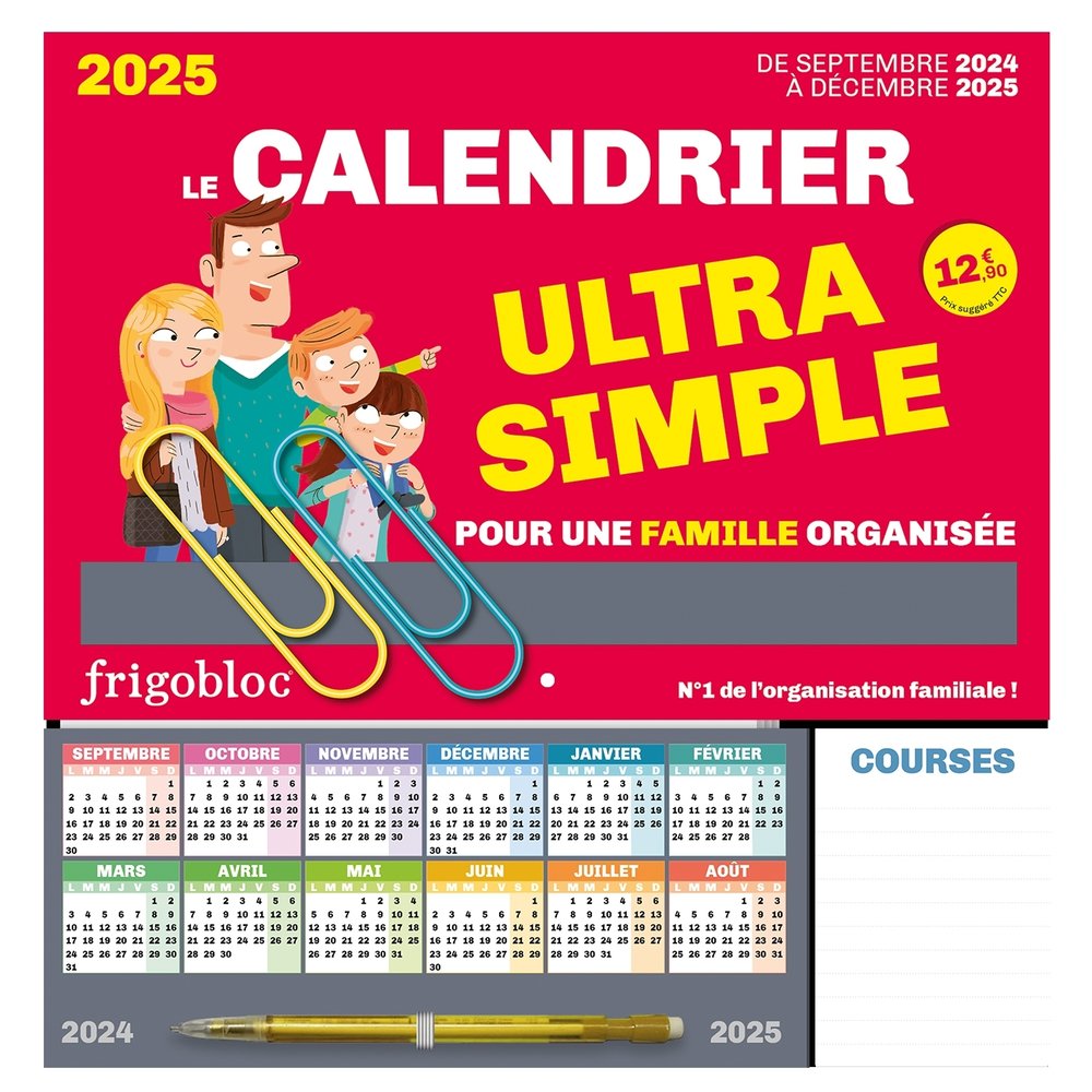 Frigobloc le calendrier ultra simple pour une famille organisee ! (de sept. 2024 a dec. 2025)