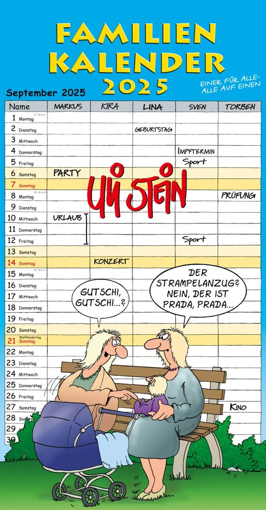 Uli Stein Familienkalender 2025