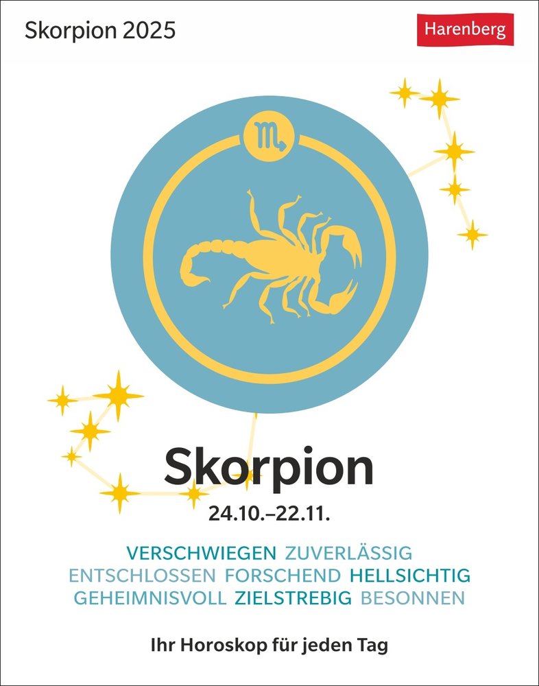 Skorpion Sternzeichenkalender 2025