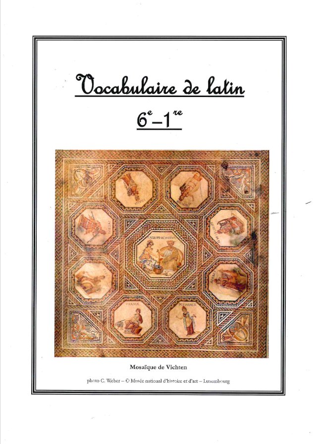 vocabulaire de latin 6e - 1e