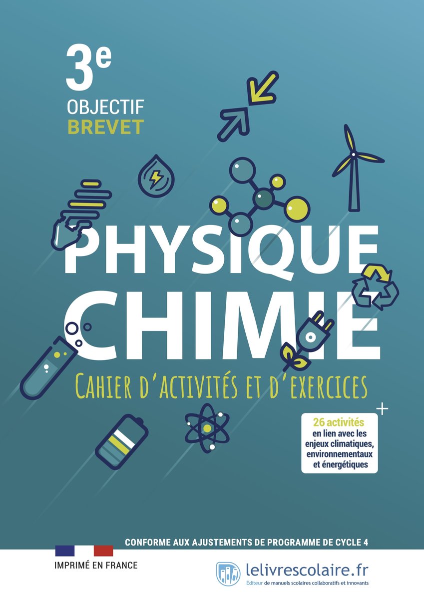 Cahier physique chimie 3e, edition 2023